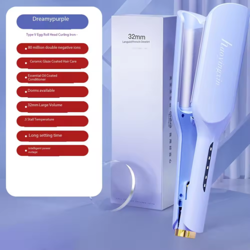 Internet celebrity curling iron egg roll iron, big curl, wool curl, water ripple, 32mm ceramic portable negative ion electric curling iron curling