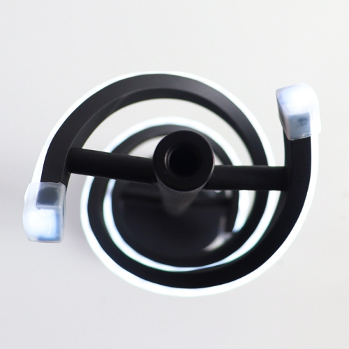 Spiral LED Table Lamp Black, Dimmable Metal Bedside Lamp with Touch Controller for Home Use, 14.96 Inch High Living Room Decorative Lamp Ice Blue +