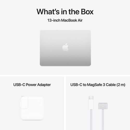 Open Box - Apple MacBook Air 13.6" w/ Touch ID - Silver (Apple M4 / 16GB RAM / 256GB SSD) - English