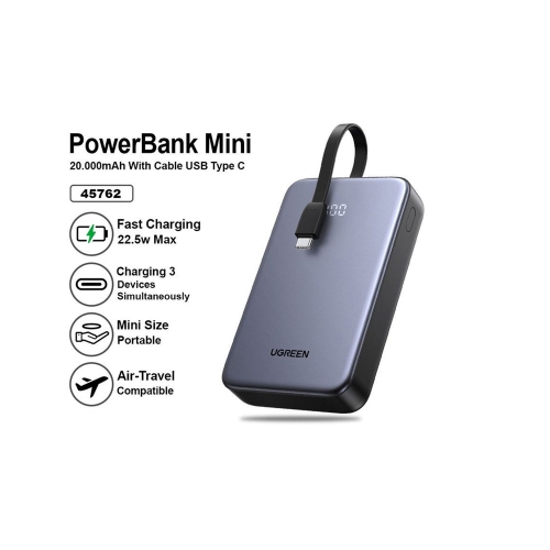 Ugreen Nexode 20,000mAh with Built-in Cable USB C Powerbank - Open Box