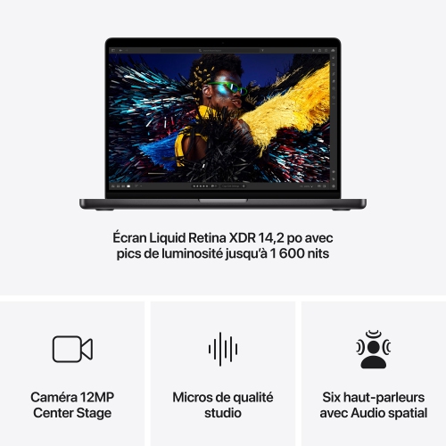 Apple MacBook Pro 14.2" (Fall 2024) - Space Black (Apple M4 / 24GB RAM / 1TB SSD) - French by APPLE - Open Box condition - Image 4