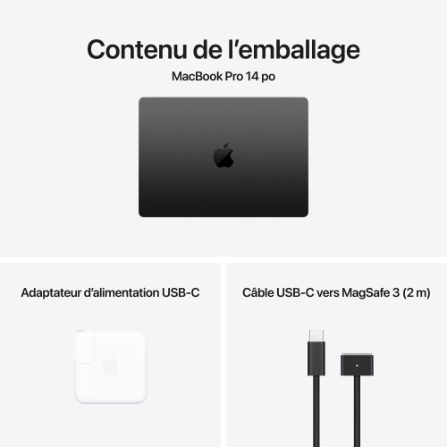 Apple MacBook Pro 14.2" (Fall 2024) - Space Black (Apple M4 / 24GB RAM / 1TB SSD) - French by APPLE - Open Box condition - Image 7