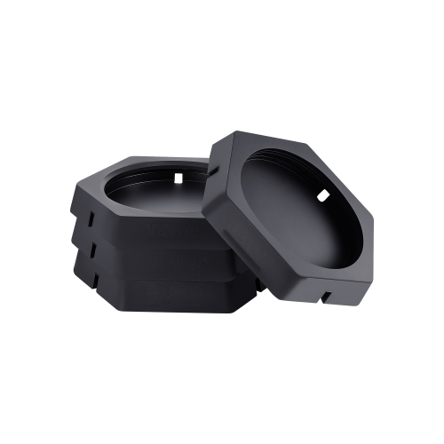 VEVOR 4-Pack RV Leveling Pads, Rubber Trailer Jack Pads, Each with 5000 lbs Capacity, Jack Stabilizer Pad with Large Surface Area,Ideal for 10" Round