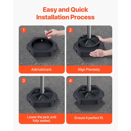 VEVOR 4-Pack RV Leveling Pads, Rubber Trailer Jack Pads, Each with 5000 lbs Capacity, Jack Stabilizer Pad with Large Surface Area,Ideal for 10" Round