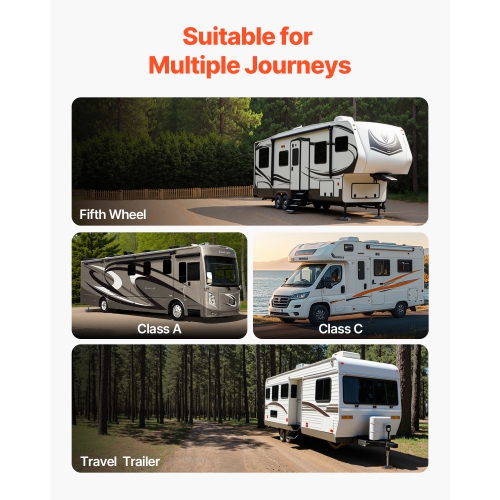 VEVOR 4-Pack RV Leveling Pads, Rubber Trailer Jack Pads, Each with 5000 lbs Capacity, Jack Stabilizer Pad with Large Surface Area,Ideal for 10" Round