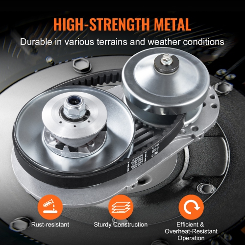 VEVOR 2-8HP Engine Drive Clutch, 2000 RPM High-Strength Drive Clutch with Asymmetric Designed Wheels & Robust Rubber Belt, Sturdy & Durable Clutch