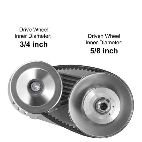 VEVOR 2-8HP Engine Drive Clutch, 2000 RPM High-Strength Drive Clutch with Asymmetric Designed Wheels & Robust Rubber Belt, Sturdy & Durable Clutch