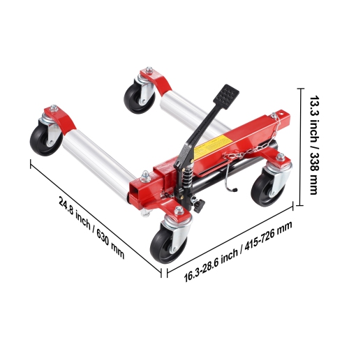 VEVOR 1500 Lbs Capacity Wheel Dolly, Car Dolly, Car Jack Dolly Lifter with 360° Rotatable Wheels, Heavy Duty Vehicle Positioning Hydraulic Tire Jack,