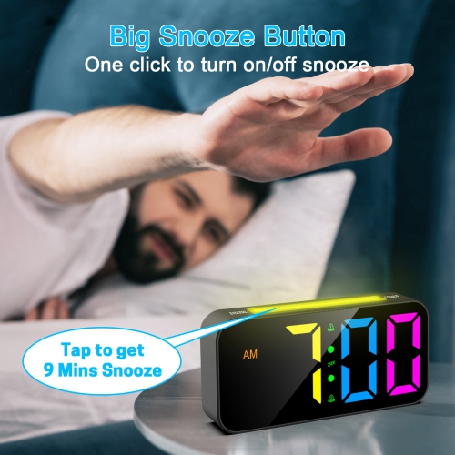 Alarm Clocks for Heavy Sleepers, Loud Alarm Clock with Bed Shaker, Night Light, Large Display, Vibrating Alarm Clocks Bedside for Deaf Hearing