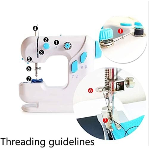 Sewing machine for beginners, machine lock machine, mini sewing machine, multi-function micro double-thread double-speed sewing machine, automatic