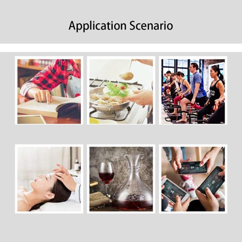 Grand écran rechargeable LCD de LED Alarme de rappel de minuterie électronique Réveil-matin Minuterie de cuisson de cuisine - Noir