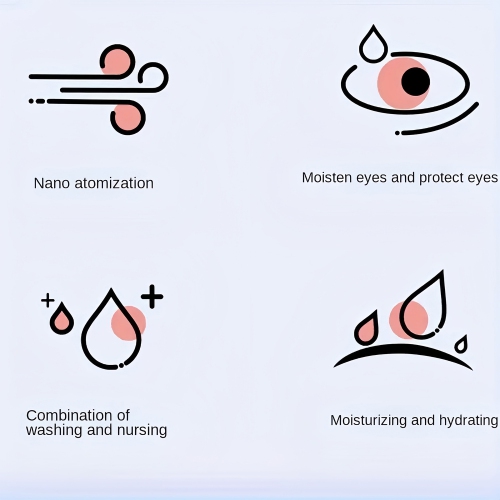 Handheld Nano Spray Eye Moisturizer Hot Compress Eye Beauty Eye Moisturizing Instrument Eye Wash Eye Protection Steam Atomizer