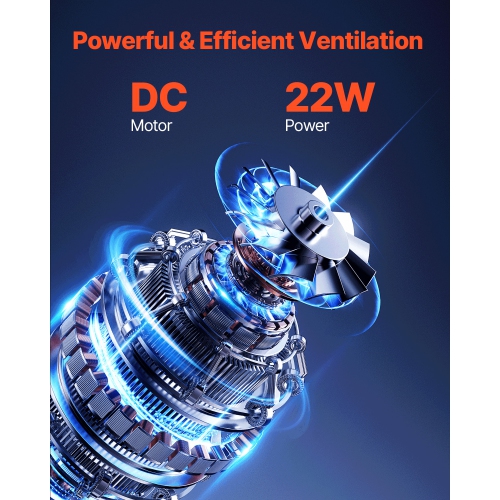 VEVOR 14 inch RV Vent Fan, RV Roof Vent Fan 12V, Powerful 10-Speed Reversible Fan with Remote Control, Built-in DC Motor, Power Top Lid,12 inch Fan