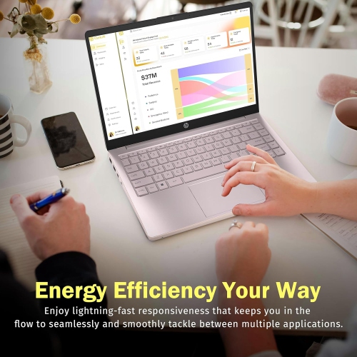 HP Stream 14" HD Laptop, Intel Processor N150,288GB Storage, 16GB RAM,Intel Graphics, Year Office 365, Copilot, Windows 11 S, Pink