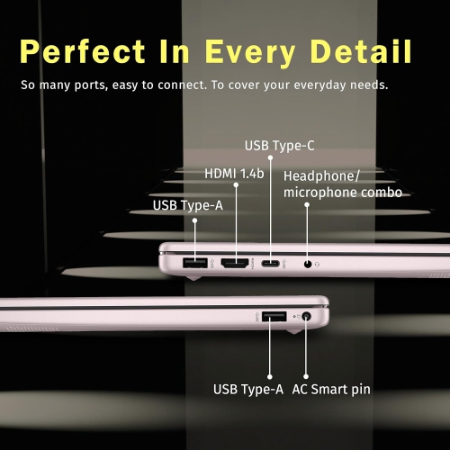 HP Stream 14" HD Laptop, Intel Processor N150,288GB Storage, 16GB RAM,Intel Graphics, Year Office 365, Copilot, Windows 11 S, Pink