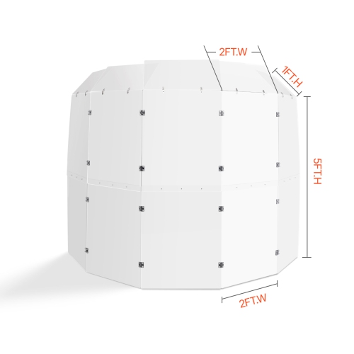 VEVOR 5 Panels 2ft x 5ft Acrylic Drum Cage with Zinc Alloy Hinges and Deflectors for Church Concert Halls, Drum Shields Drum Sound Barrier Suitable