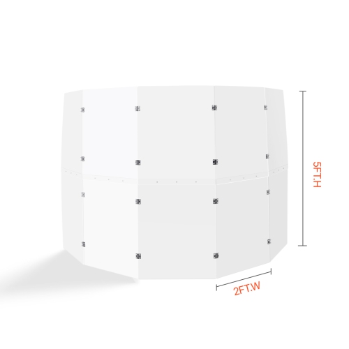 VEVOR 5 Panels 2 ft x 5 ft Acrylic Drum Cage with Zinc Alloy Hinges for Church Concert Halls Music Festivals, Drum Shields Drum Sound Barrier