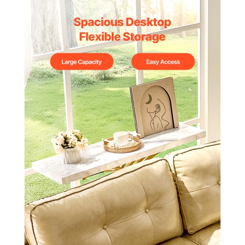 VEVOR 39.4 inches Narrow Console Sofa Table, Behind Couch Table, 1-Tier Long Entryway Table and Skinny Hallway Table, Narrow Sofa Table with Metal