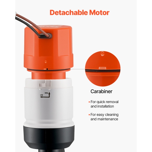 VEVOR 12V 500 GPH Livewell Pump for Boat, Straight Livewell Aerator Pump with Dual Inlet, ABA Housing & Detachable Motor Cartridge,