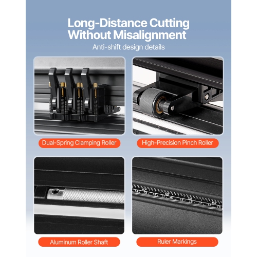 VEVOR 53 Inch Vinyl Cutter, Vinyl Cutter Machine, Semi-Automatic DIY Vinyl Printer Cutter Machine, Manual Positioning Sign Cutting with Floor Stand