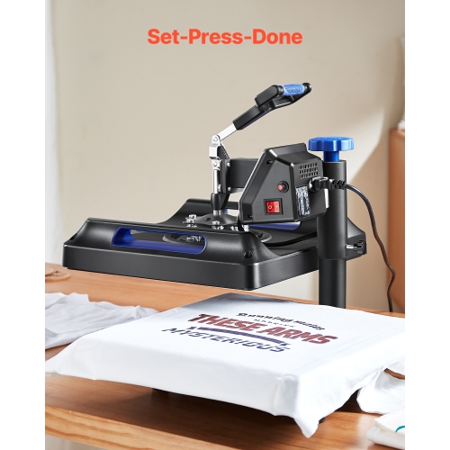 VEVOR 8 in 1 Heat Press Machine Combo,15x15 in, Swing Away T Shirt Printing Machine Digital Control,Multifunction Transfer Machine Sublimation, for