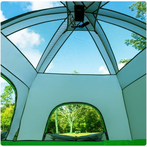 Tente de camping CAMPROS CP pour 6 personnes, tente familiale étanche à l'épreuve du vent avec double-toit, 4 grandes fenêtres en filet, double