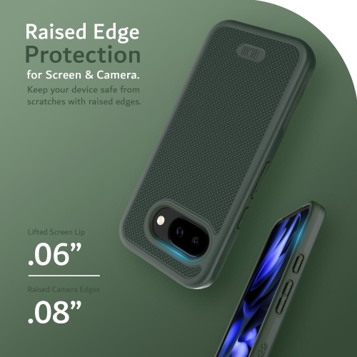 TUDIA MergeGrip Google Pixel 9A Case 2025 Dual Layer Cover - Pine Green