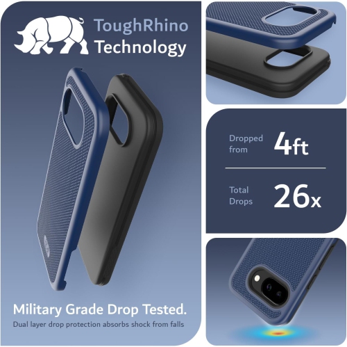 Étui double couche MergeGrip de TUDIA pour Pixel 9&nbsp;A 2025 de Google - Indigo