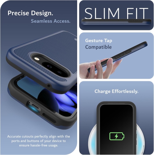 Étui double couche MergeGrip de TUDIA pour Pixel 9&nbsp;A 2025 de Google - Indigo