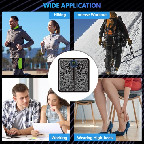 Foot Massager, Folding Portable Massage Cushion with Remote Control, 6 Massage Modes, 9 Strengths Suitable for Home and Office Use