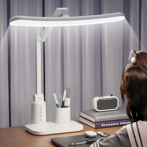 Curved LED folding desk lamp, study eye protection dormitory children's bedside charging reading night light, office study reading desk lamp, eye