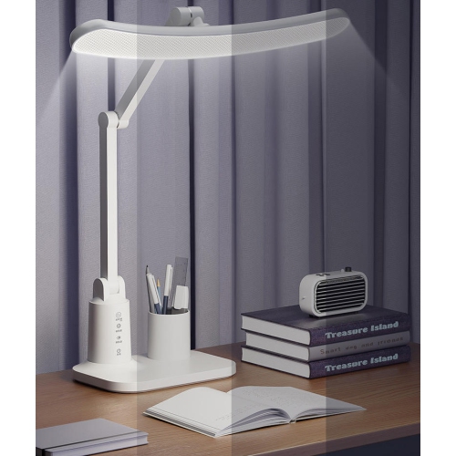 Curved LED folding desk lamp, study eye protection dormitory children's bedside charging reading night light, office study reading desk lamp, eye