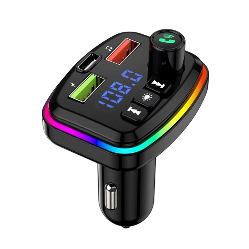 Bluetooth mains libres Nouveau MP3 voiture M14, lecteur Bluetooth, chargement rapide QC3.0, allume-cigare multifonction, noir