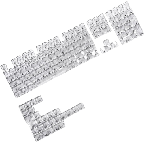 Crack 132 keys fully transparent DIY customized fog transparent keycaps transparent PC material side engraved mechanical keyboard keycaps