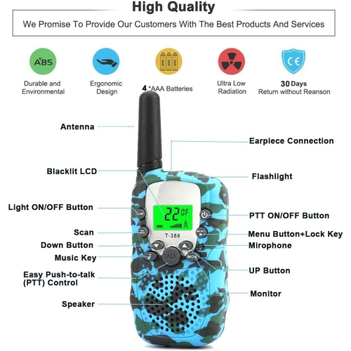 Amazon boutique children's walkie-talkie outdoor self-driving off-road walkie-talkie long-distance walkie-talkie children's toys two pack