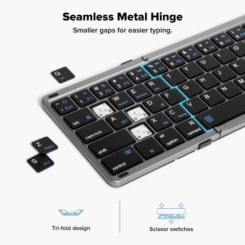 Bluetooth keyboard folding model suitable for iPad mobile phone computer magnetic silent wireless Bluetooth keyboard