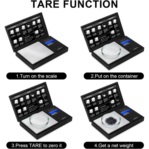 Digital Pocket Scale with 0.01g Accuracy, 500g Digital Gram Scale for Small Foods, Jewelry, Herbs, Spices, Coins - Weighs Grams and Ounces
