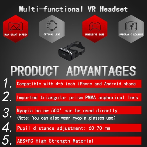 Millit Fantasy Magic Mirror prêt-à-porter 3D Lunettes de réalité virtuelle Mobile Télécommande Télécommande Télécommande de jeu Bluetooth VR