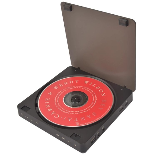 Digital display portable CD player Walkman, ins same style English learning retro CD, CD disc, album player, black