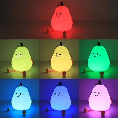 Colorful pat pat charging plug-in dual-purpose night light children's bedroom advanced bedside soft light eye protection atmosphere light