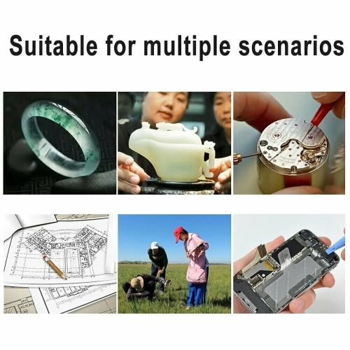 8X/15X/23X Head-Mounted Jewelry Magnifier With LED Light for Reading, Watch Repair, Jewelry Identification