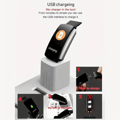 Sports Pedometer Smart Bracelet With Heart Rate, Blood Pressure and Blood Oxygen Monitoring for Android iOS