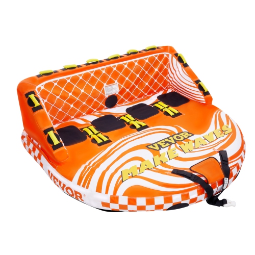 Bouées gonflables et serviettes pour bateau VEVOR 1-4 Riders, bouée tractable pour sports aquatiques 680&nbsp;lb avec couvercle en nylon, 22