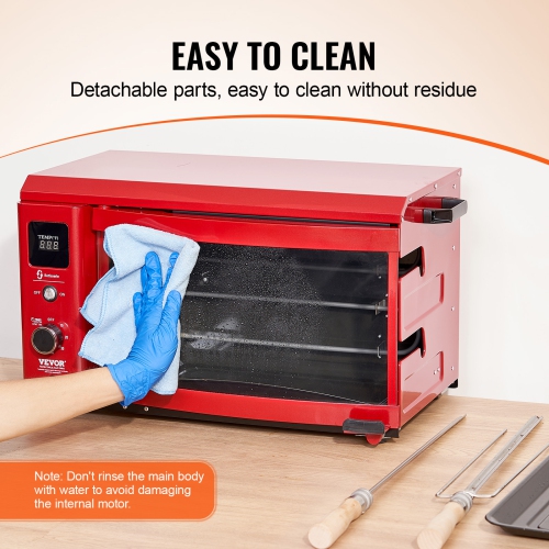 VEVOR 2 Strings Capacity Shawarma Grill Machine, Chicken Shawarma Cooker Machine, Electric Broiler Gyro Rotisserie Oven Doner Kebab Machine, for Home