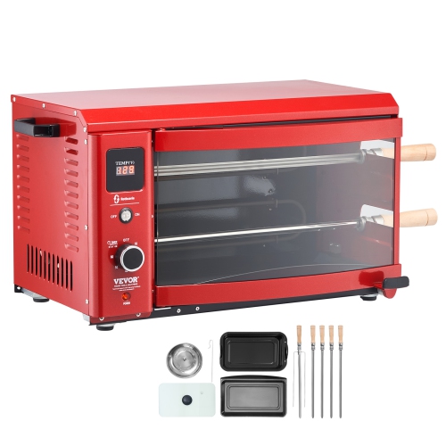 VEVOR 2 Strings Capacity Shawarma Grill Machine, Chicken Shawarma Cooker Machine, Electric Broiler Gyro Rotisserie Oven Doner Kebab Machine, for Home