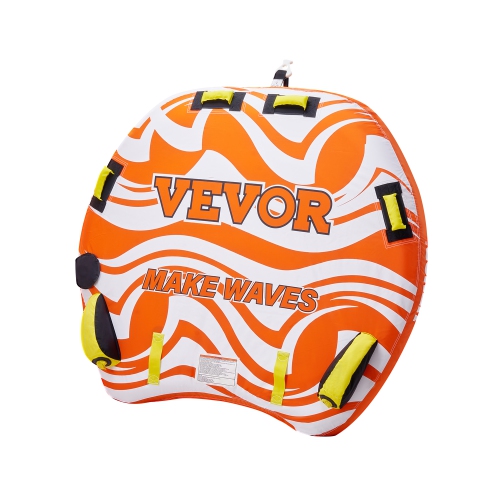 VEVOR 1-2 Riders Inflatable Towable Tube for Boat to Pull, 340lbs Capacity Boat Tubes and Towables for Water Sports - with Fins, Double-Stitched