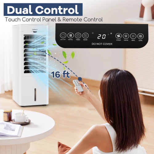 Refroidisseur/réchauffeur à air par évaporation de Costway 4-en-1 à 3 modes