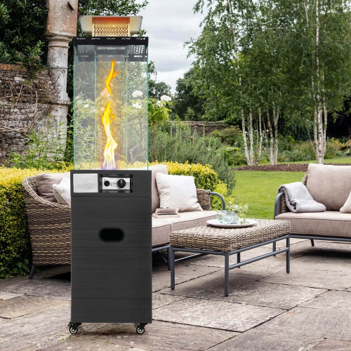 Costway Patio Heater 40,000 BTU Outdoor Propane Gas Heater with Cover and Wheels
