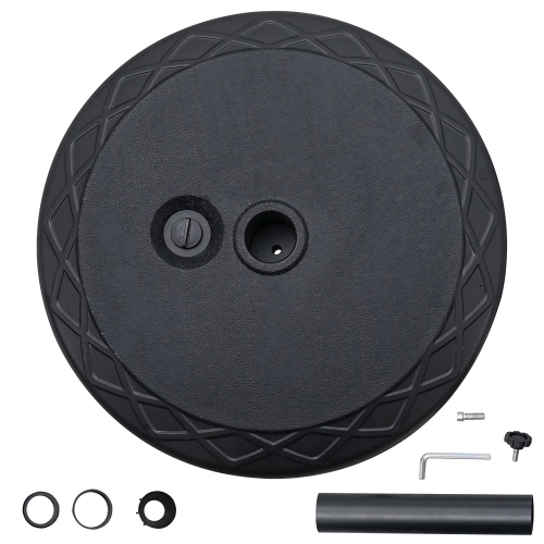 Ainfox Patio Umbrella Base Round With Diamond Pattern Decor