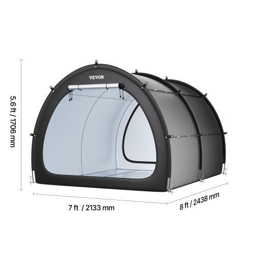 VEVOR 5+ Bikes Bike Storage Tent, Spacious Bike Storage Tent with Ventilated Window, Waterproof Fan-Shaped Bike Tent with High Strength Fiberglass &